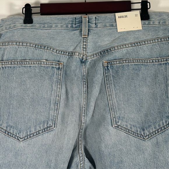 Agolde Criss Cross Upsized Jean 32 Suburbia New Denim Light Wash Button Fly NWT - Picture 6 of 9